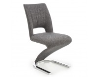 Jedálenská stolička K441 - tmavosivá / chróm