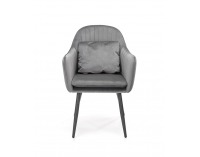 Jedálenské kreslo K464 - sivá / čierna