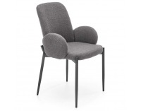 Jedálenská stolička K477 - sivá / čierna