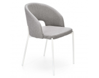 Jedálenská stolička K486 - sivá / biela