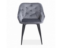 Jedálenská stolička K487 - sivá / čierna