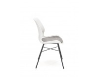 Jedálenská stolička K488 - biela / sivá / čierna