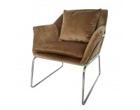 Kreslo Kadar - hnedá / chróm