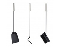 Stojan na drevo s krbovým náradím Kafer - čierna