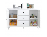 Dvojdverová komoda so zásuvkami Kaleo - biela