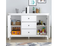 Dvojdverová komoda so zásuvkami Kaleo - biela