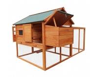 Kurník pre sliepky Kameo - hnedá / zelená