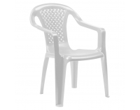 Detská záhradná stohovateľná stolička Kamla - biela