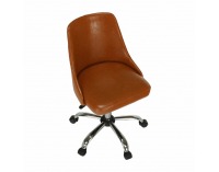 Kancelárska stolička Ediz - koňaková / chróm