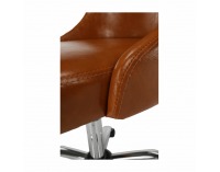 Kancelárska stolička Ediz - koňaková / chróm