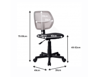 Kancelárska stolička Mesh - sivá / čierna