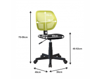 Kancelárska stolička Mesh - zelená / čierna