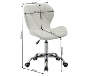 Kancelárske kreslo Argus - biela / chróm