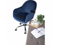 Kancelárske kreslo Erol - modrá / chróm