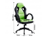 Kancelárske kreslo s podrúčkami Lester New - čierna / zelená