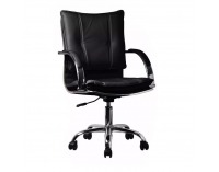 Kancelárske kreslo s podrúčkami Quirin New - čierna / chróm