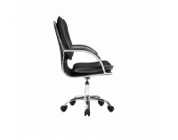Kancelárske kreslo s podrúčkami Quirin New - čierna / chróm