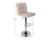Barová stolička Kandy 2 New - sivohnedá taupe / chróm