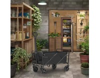 Skladací záhradný vozík Karil - čierna