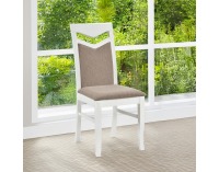 Jedálenská stolička Karla - biela / hnedá