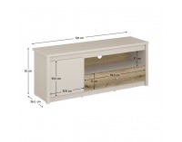 TV stolík Karos 2D1S - kašmír / dub evoke