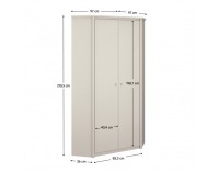 Rohová skriňa Karos 2D - kašmír