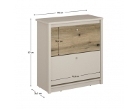 Botník Karos 2K - kašmír / dub evoke