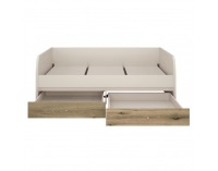 Rozkladacia posteľ Karos 2S 90x200 cm - kašmír / dub evoke