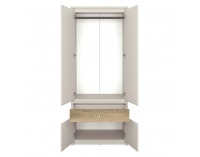 Šatníková skriňa so zásuvkou Karos 4D1S - kašmír / dub evoke