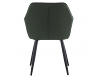 Dizajnové kreslo Katriel - zelená / svetlosivý melír / čierna