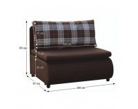 Rozkladacie kreslo s úložným priestorom Keny New - hnedá / vzor