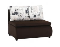 Rozkladacie kreslo s úložným priestorom Keny New - hnedá / vzor (Paris 03)