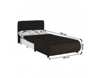 Rozkladacie kreslo s úložným priestorom Keny New - hnedá / vzor (Paris 03)