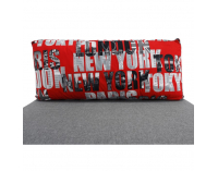 Rozkladacie kreslo s úložným priestorom Keny New - sivá / vzor (Tokyo red)