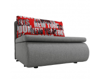 Rozkladacie kreslo s úložným priestorom Keny New - sivá / vzor (Tokyo red)