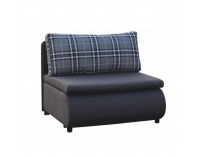 Rozkladacie kreslo s úložným priestorom Keny - sivá / vzor