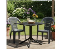 Záhradné stohovateľné kreslo Kesia - antracit