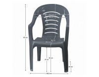 Záhradné stohovateľné kreslo Kesia - antracit