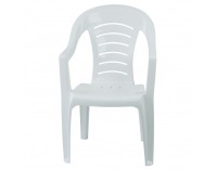 Záhradné stohovateľné kreslo Kesia - biela