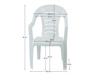 Záhradné stohovateľné kreslo Kesia - biela