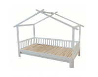 Montessori posteľ s prístelkou Kesio 90x200 cm - biela