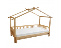 Montessori posteľ s prístelkou Kesio 90x200 cm - prírodná