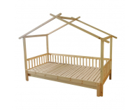 Montessori posteľ s prístelkou Kesio 90x200 cm - prírodná