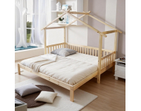 Montessori posteľ s prístelkou Kesio 90x200 cm - prírodná