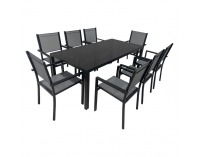 Záhradný set Kesios - sivá / čierna