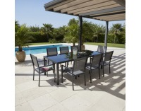 Záhradný set Kesios - sivá / čierna