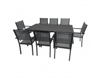 Záhradný set Kesios - sivá / čierna