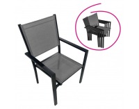 Záhradný set Kesios - sivá / čierna