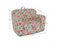 Rozkladací sedací vak Kidy - mix farieb