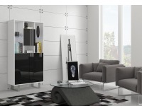 Regál King KIN-05 - biela / čierny lesk